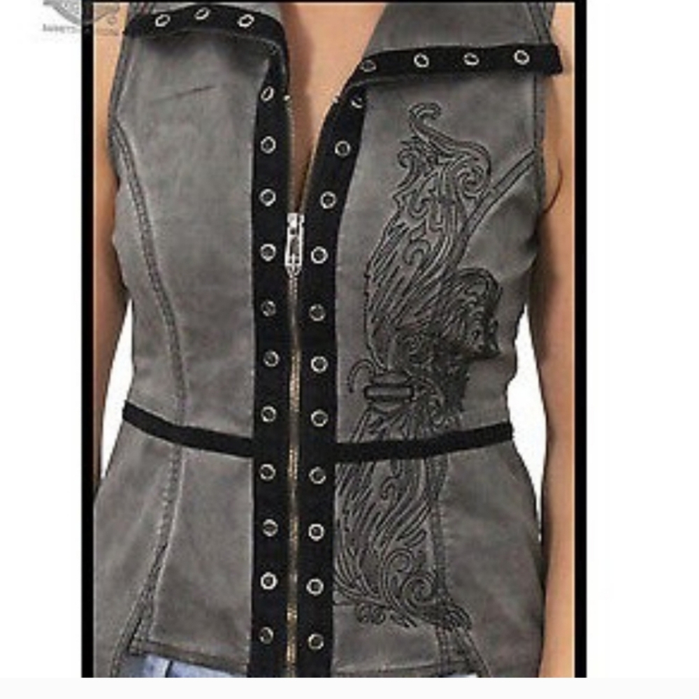 Harley-Davidson lace up vest